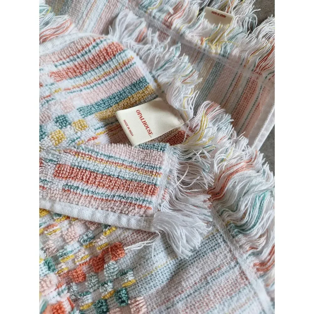 Opalhouse Multi-Striped Sonoma towels set x2 large bath towels boho colorful